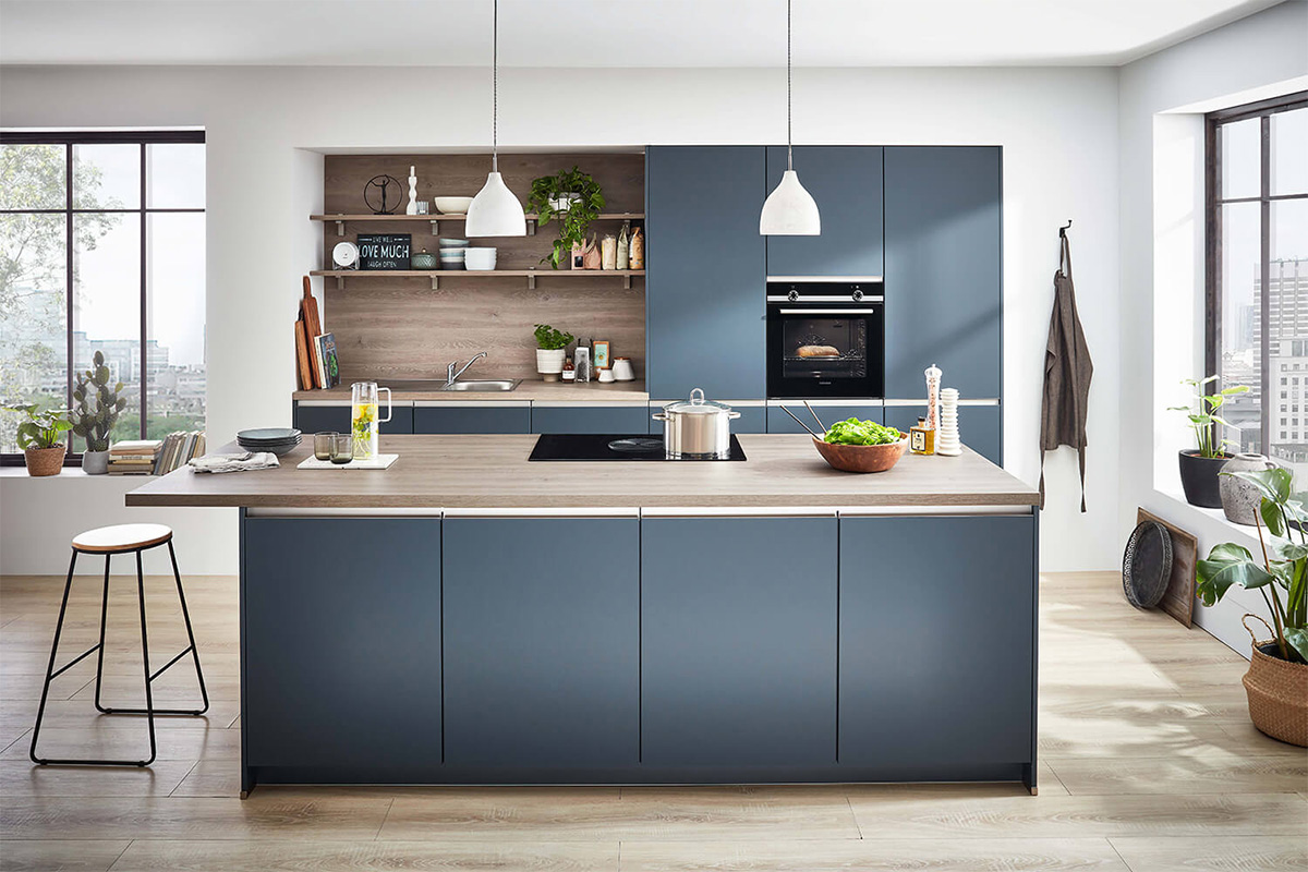 Küche – Grifflose Ästhetik – Slidebild 1 klein