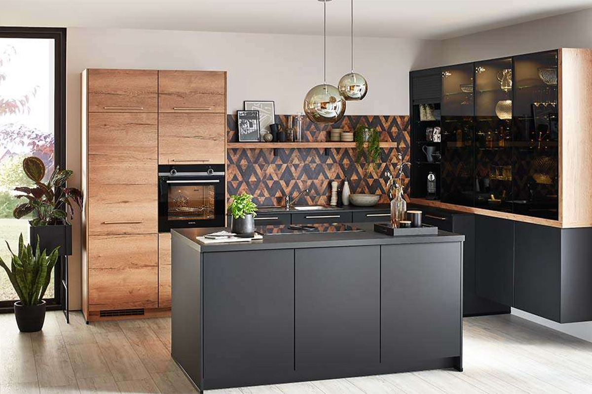 Küche – Modern & Schwarz – Slidebild 1 klein